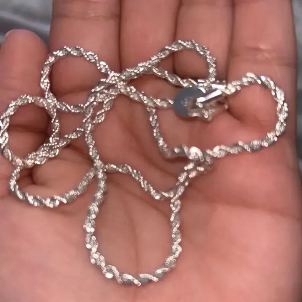925 silver twist unisex necklace
